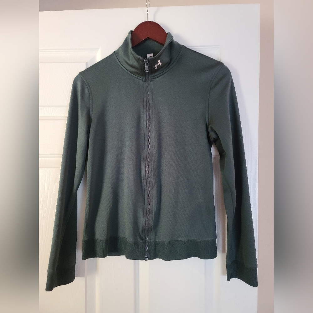 Under Armour Semi Fitted Full Zip Light Jacket Gray Charcoal - XS